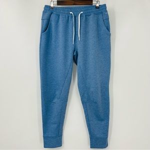 Kenneth Cole Active Tech Jogger Lined Sweatpants T Navy Heather Blue Large Mens
